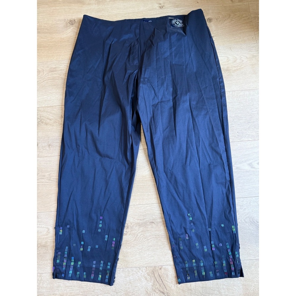 NWT Womens Lane Bryant venezia Jeans blue lightweight sequin botton pant size 20